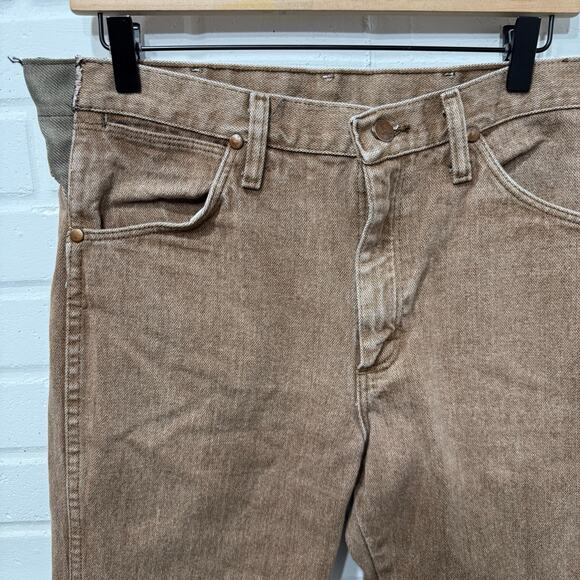Vintage Wrangler Jeans Cowboy Cut Brown Mens 34x32 Western Stretch Panel Slim - Picture 8 of 15